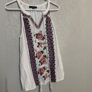 Andree by Unit Floral White Tank